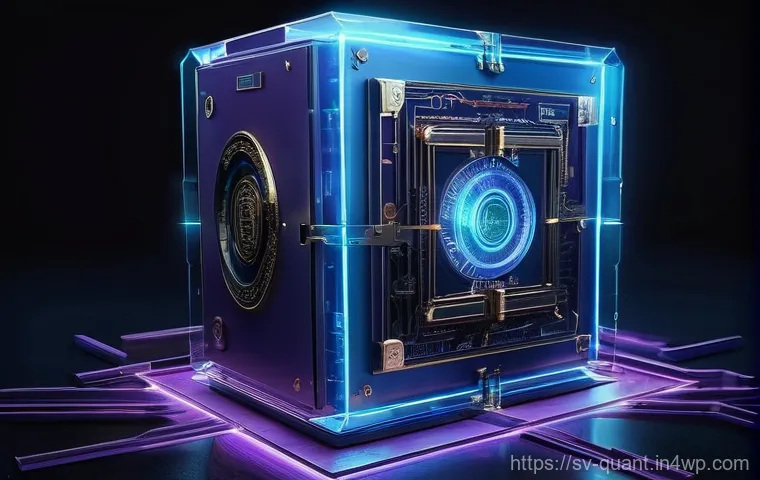 양자 보안 기술을 위한 혁신적인 접근법 - **Prompt:** A person (gender-neutral, wearing casual street clothes like jeans and a sweater) sits r...