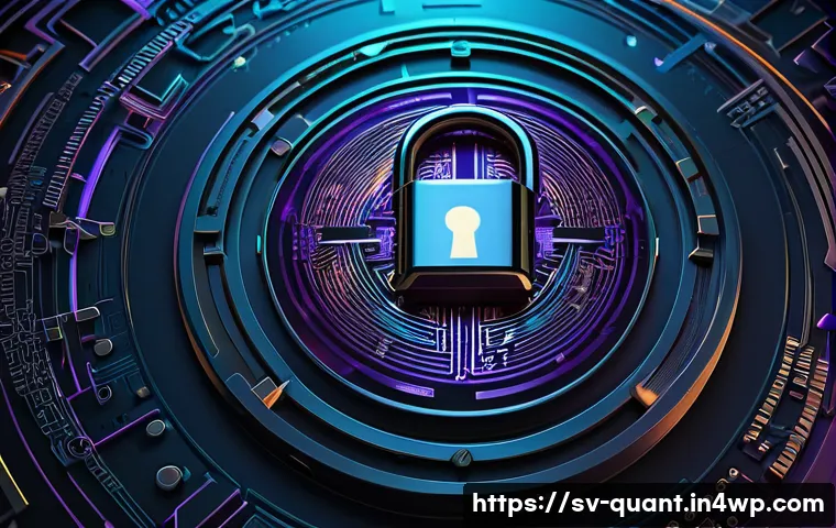 양자 컴퓨팅과 보안의 관계 - **Quantum Threat and Digital Vulnerability:**
    A striking, highly detailed digital illustration d...